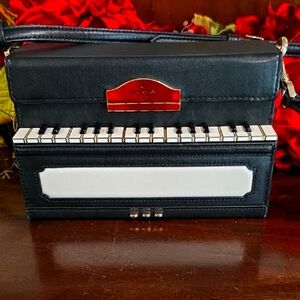 Kate Spade Black and White Keyboard Crossbody Bag